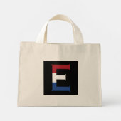 Mini Tote Bag E Monogramme superposé sur l'indicateur NLD sur la (Dos)