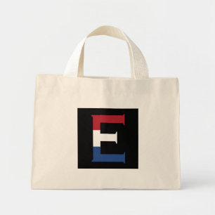 Mini Tote Bag E Monogramme superposé sur l'indicateur NLD sur la