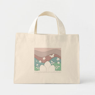 Mini Tote Bag Easter eggs hunt paper cut spring nature