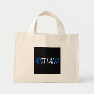 Mini Tote Bag Ecosse superposée sur le drapeau écossais tcn