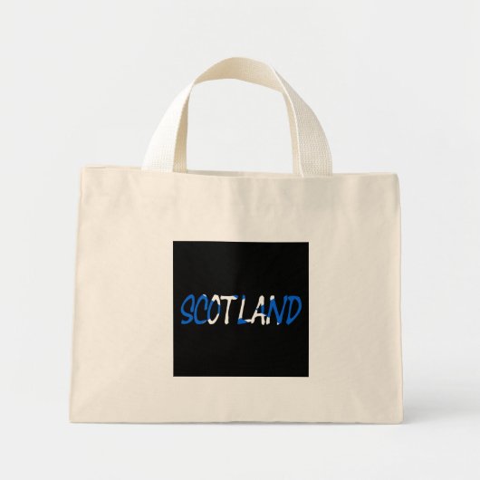 Mini Tote Bag Ecosse superposée sur le drapeau écossais tcn (Devant)