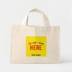 MINI TOTE BAG ÉLÉGANT MODERNE PERSONNALISÉ BROWN JAUNE CLAIR