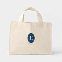 Élégant Monogramme Personnalisé Bleu