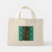 Mini Tote Bag Élégant Motif géométrique Tribal Africain (Dos)