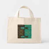 Mini Tote Bag Élégant Motif géométrique Tribal Africain (Devant)