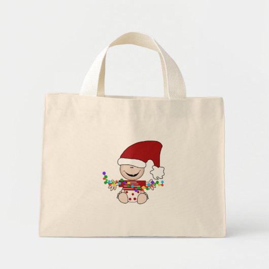 Mini Tote Bag Elfe bébé avec chemises lumineuses et cadeaux (Devant)