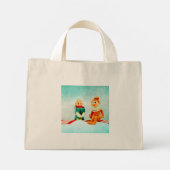 Mini Tote Bag Elfe de Noël Première date (Dos)