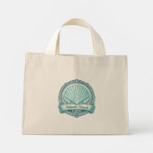 Mini Tote Bag Emblème côtier d'Atlantic Beach FL coquillage (Dos)