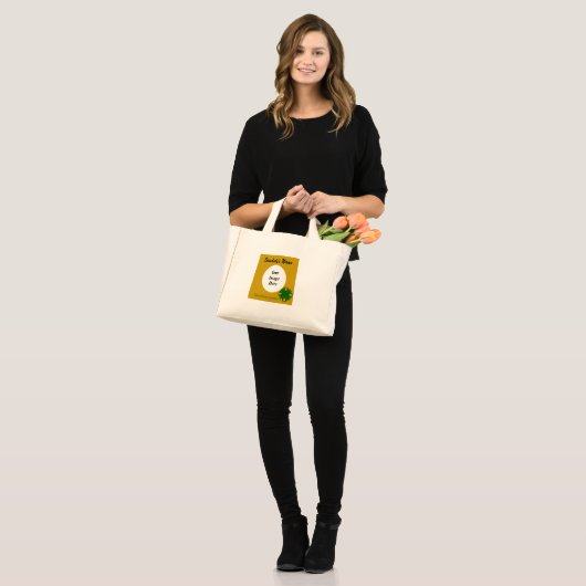 Mini Tote Bag Emerald Green Clover Rbn Tmpl par Kenneth Yoncich (Devant (modèle))