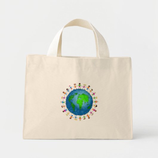 Mini Tote Bag Enfants du monde (Devant)