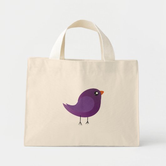 Mini Tote Bag Enfants oiseau mignon (Devant)