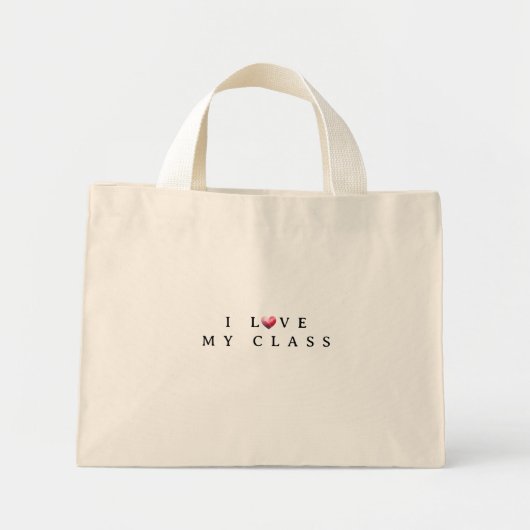 Mini Tote Bag Enseignant de la Saint-Valentin (Devant)
