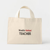 Mini Tote Bag Enseignant le plus chaud au monde (Devant)
