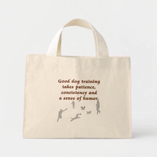 Mini Tote Bag Entraînement de bons chiens (Devant)