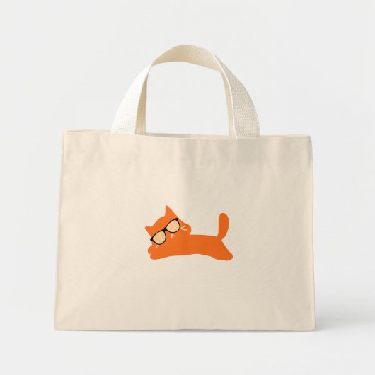 Mini Tote Bag Feline art (Devant)