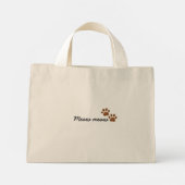 Mini Tote Bag Femme de chat folle (Dos)