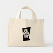 Mini Tote Bag Femme égale imitation de fille féminine féministe (Devant)
