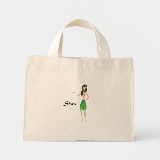 Mini Tote Bag fille de la hula (Devant)