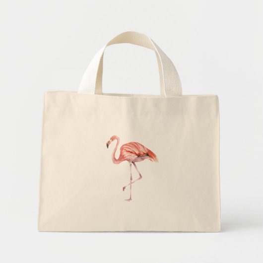 Mini Tote Bag Flamant rose rose (Devant)