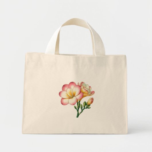 Mini Tote Bag Fleur Freesia (Devant)