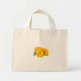 Mini Tote Bag Fleurs Calendula arrangées