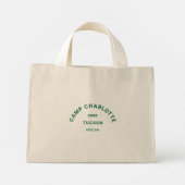 Mini Tote Bag Forest Green Crest Camp Thème Bachelorette (Dos)