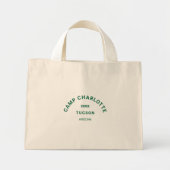 Mini Tote Bag Forest Green Crest Camp Thème Bachelorette (Devant)