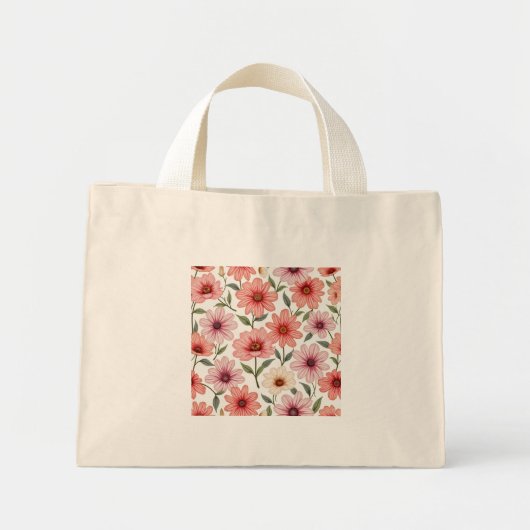 Mini Tote Bag Fourre-tout à fleurs (Devant)