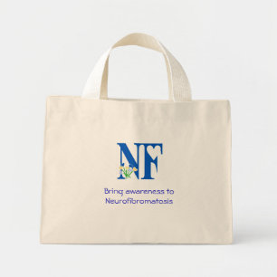 Mini Tote Bag Fourre-tout de sensibilisation à la neurofibromat