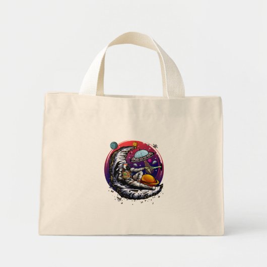 Mini Tote Bag Fromage Space Moon (Devant)
