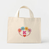 Mini Tote Bag Frontière florale (Devant)