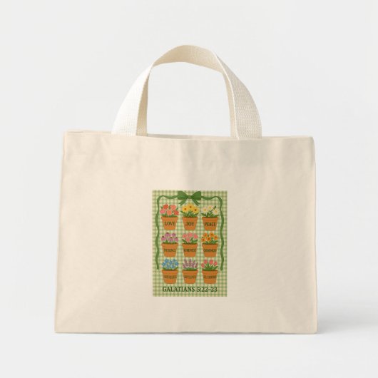 Mini Tote Bag Fruit vert de l'Esprit (Devant)
