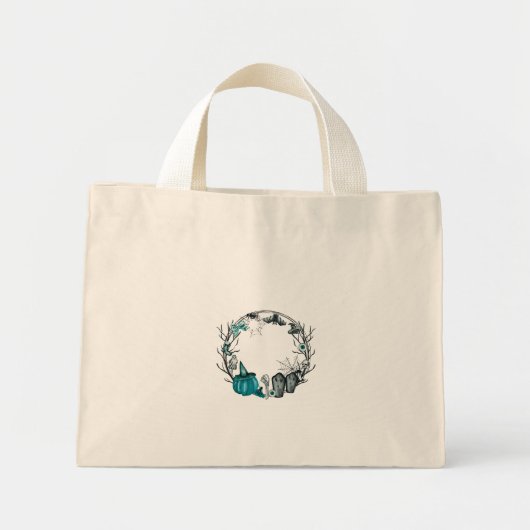 Mini Tote Bag Gothic Halloween Border Tote Bags (Devant)