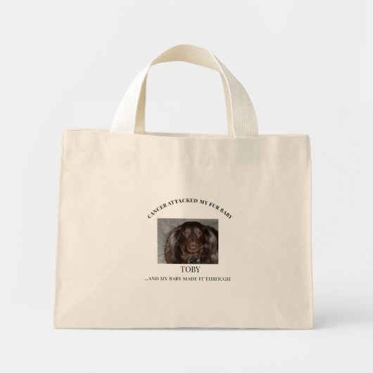 Mini Tote Bag Graphique de force pour survivant de bébé fourrure (Devant)