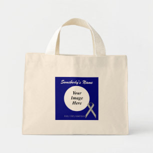 Mini Tote Bag Gray Standard Ribbon Template by Kenneth Yoncich