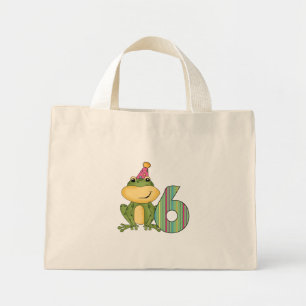 Mini Tote Bag Grenouille de fête 6e anniversaire T-shirts et cad