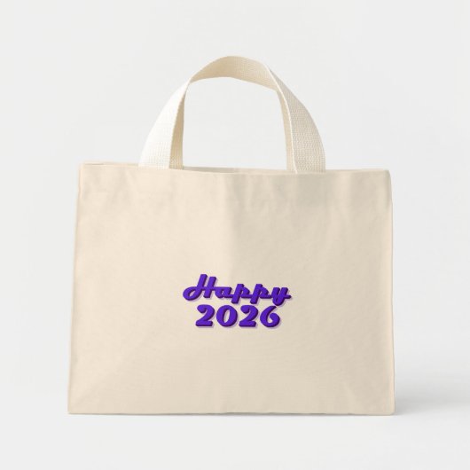 Mini Tote Bag Happy 2026 (Devant)