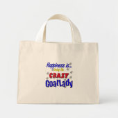 Mini Tote Bag Happy Crazy Goatlady (Devant)