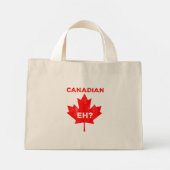 Mini Tote Bag Hein canadien ? Feuille d'érable (Dos)