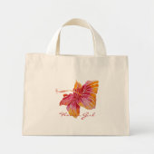 Mini Tote Bag Hibiscus hawaïen | Fleur Mariage minuscule Fourre- (Devant)