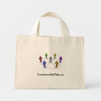 Mini Tote Bag High Res commties_logo, CommunityTies.us