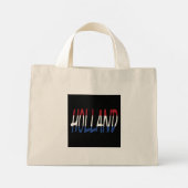Mini Tote Bag Hollande superposée sur Pays-Bas Flag sur bk ttcn (Dos)