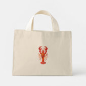 Mini Tote Bag Homard polygonal rouge (Dos)