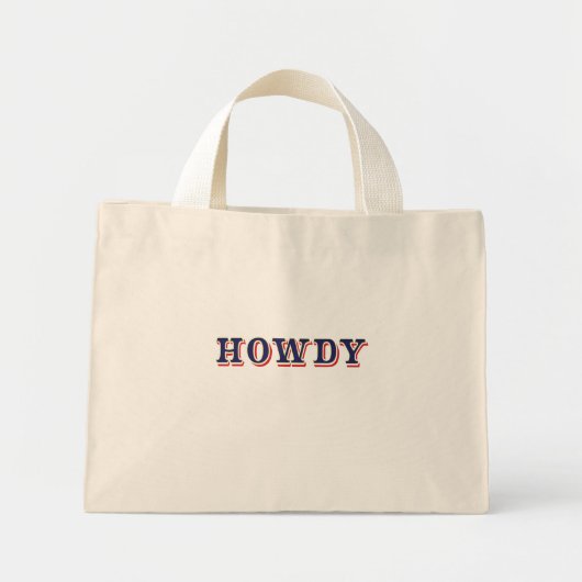 Mini Tote Bag Howdy (Devant)