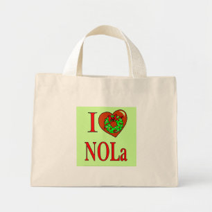Mini Tote Bag I Heart (Love) NOLA,