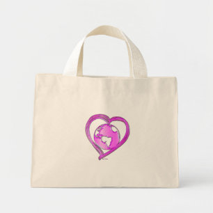 Mini Tote Bag I LOVE EARTH (Pink) Series