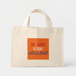 Mini Tote Bag Ik Hou Van Holland superposition sur le tcnt orang