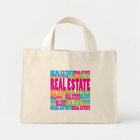 Mini Tote Bag Immobilier coloré (Devant)