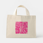 Mini Tote Bag Impression zèbre rose (Dos)