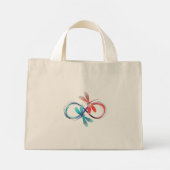 Mini Tote Bag Infini avec des libellules lumineuses (Dos)